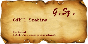 Gál Szabina névjegykártya