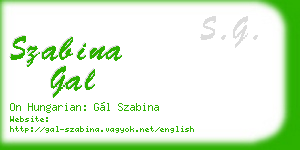 szabina gal business card