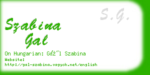 szabina gal business card